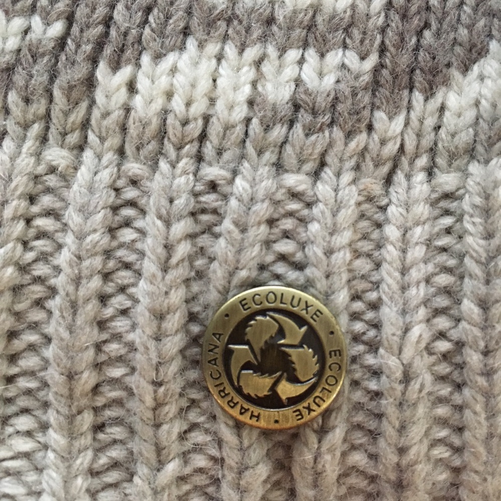 tan Harricana by Mariouche sweater and hat size M - Picture 6 of 6